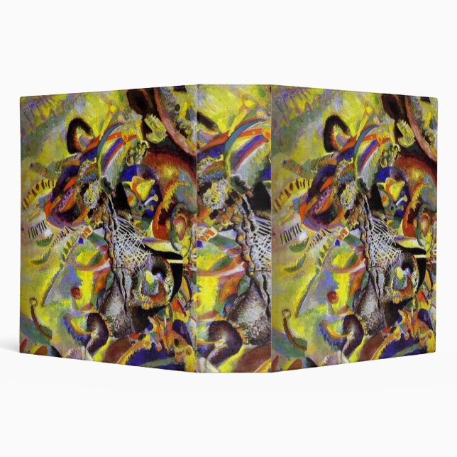 Wassily Kandinsky Abstract Artwork 3 Ring Binder (Background)