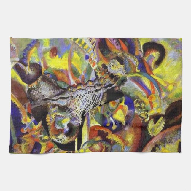 Wassily Kandinsky Abstract Artwork Kitchen Towel (Horizontal)