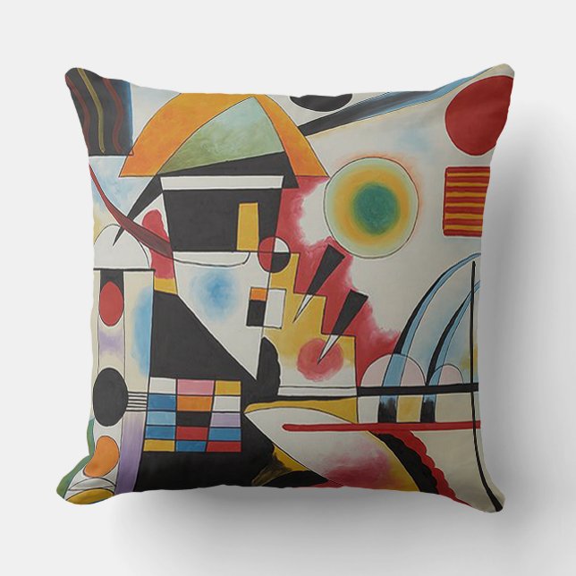 Wassily Kandinsky-Balancement Throw Pillow (Front)