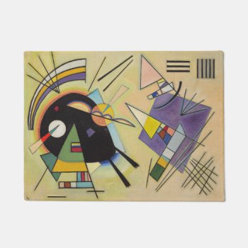 Wassily Kandinsky - Black And Violet Doormat by VintageBox at Zazzle