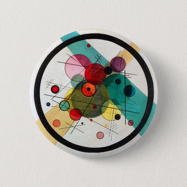 Wassily Kandinsky Circles in a Circle Button (Front)