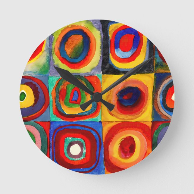 Wassily Kandinsky circles Round Clock (Front)