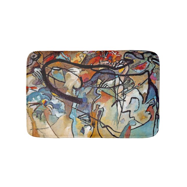 Wassily Kandinsky - Composition Five Abstract Art Bathroom Mat (Front)