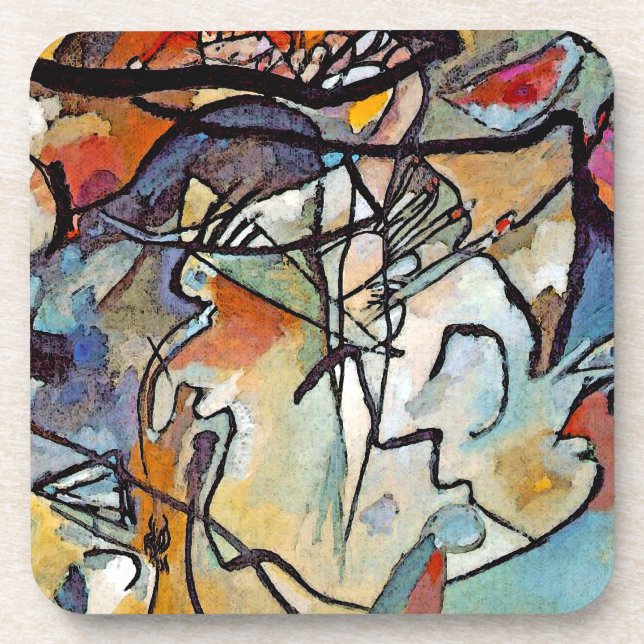 Wassily Kandinsky - Composition Five Abstract Art Drink Coaster (Front)