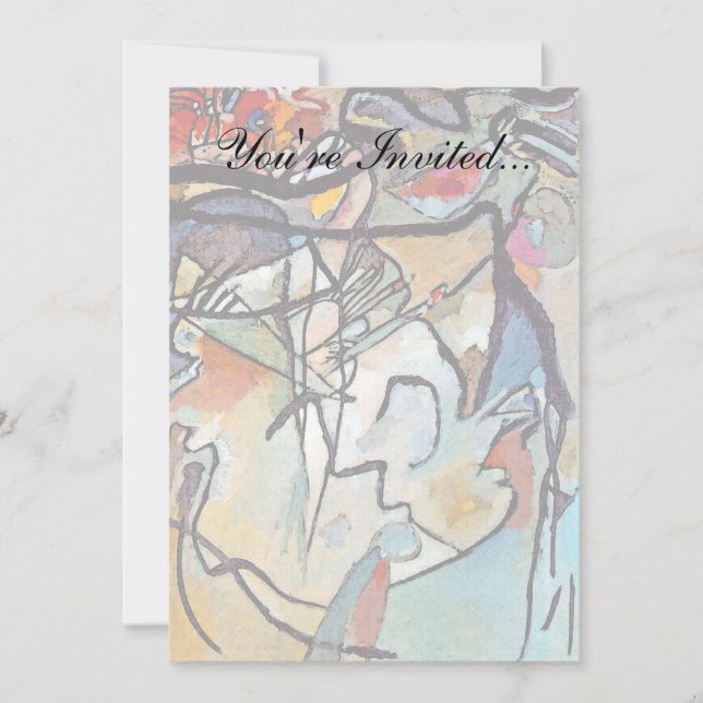 Wassily Kandinsky - Composition Five Abstract Art Invitation (Front)