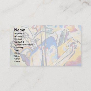 Wassily Kandinsky Composition Four - Abstract Art Business Card by ArtLoversCafe at Zazzle
