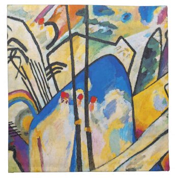 Wassily Kandinsky Composition Four - Abstract Art Cloth Napkin by ArtLoversCafe at Zazzle