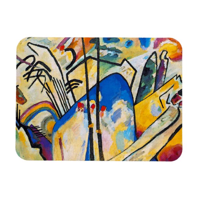 Wassily Kandinsky Composition Four - Abstract Art Magnet (Horizontal)