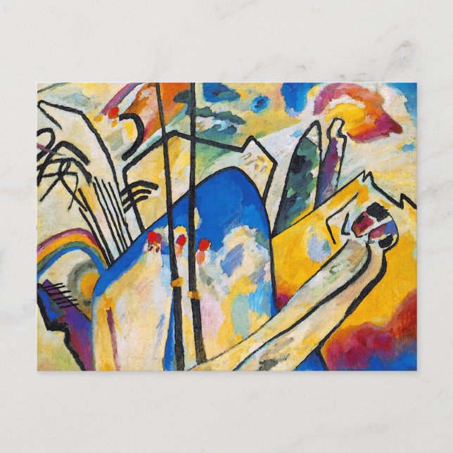 Wassily Kandinsky Composition Four - Abstract Art Postcard (Front)