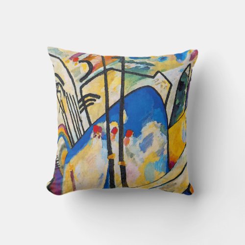 Wassily Kandinsky Composition Four _ Abstract Art Throw Pillow