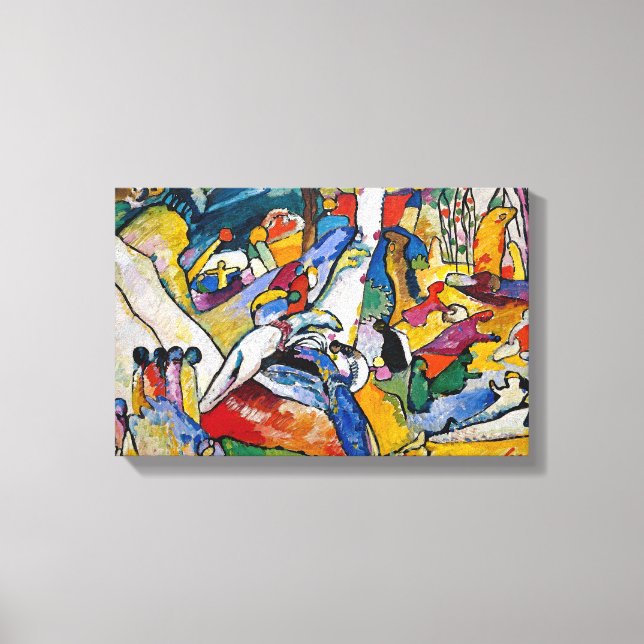 Wassily Kandinsky - Composition II Abstract Art Canvas Print (Front)