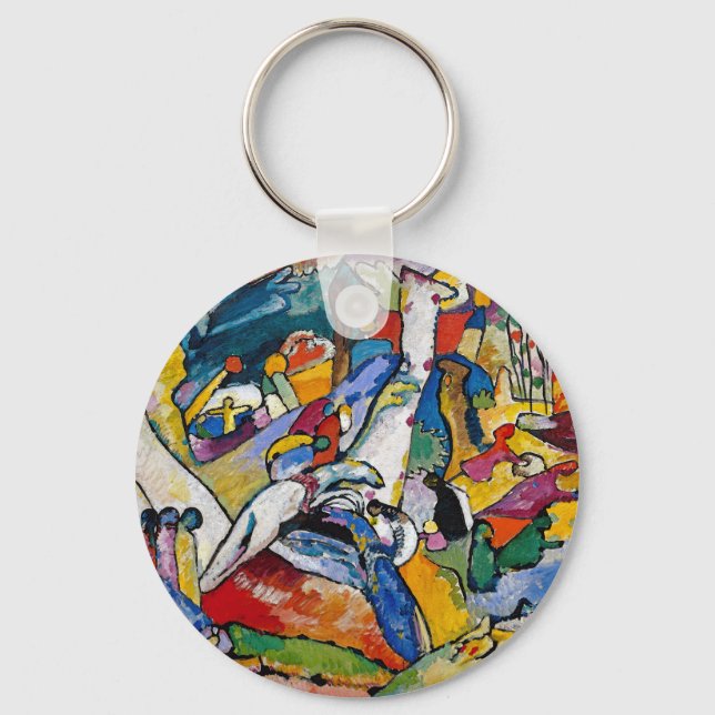 Wassily Kandinsky - Composition II Abstract Art Keychain (Front)