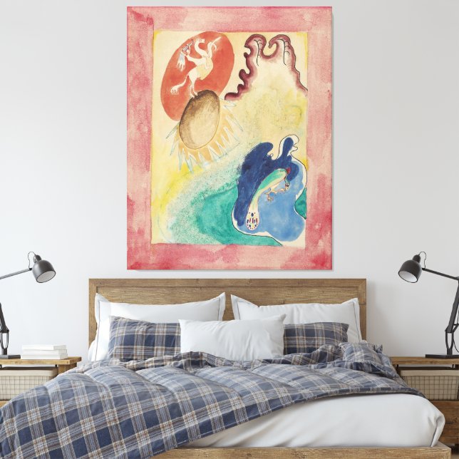 Wassily Kandinsky - Design for the cover of the al Canvas Print (Insitu(Bedroom))