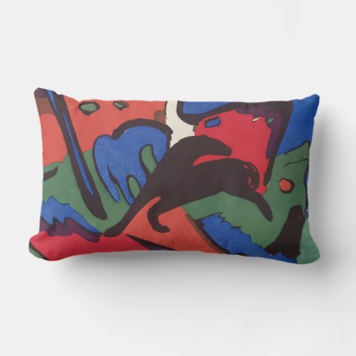 Wassily Kandinsky Franz Marc Blue Rider Lumbar Pillow