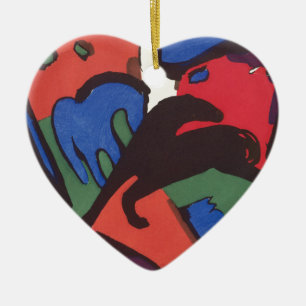 Wassily Kandinsky Franz Marc Blue Rider Painting Ceramic Ornament