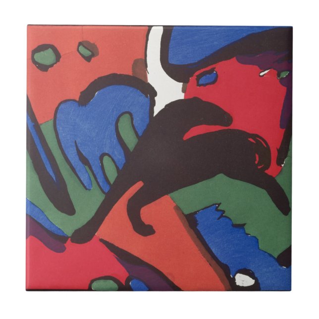 Wassily Kandinsky Franz Marc Blue Rider Painting Ceramic Tile (Front)