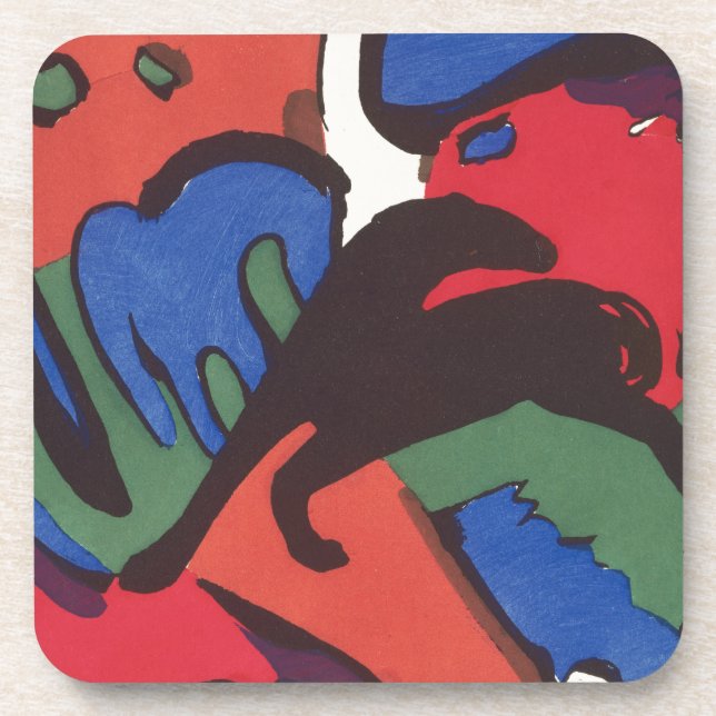 Wassily Kandinsky Franz Marc Blue Rider Painting Drink Coaster (Front)