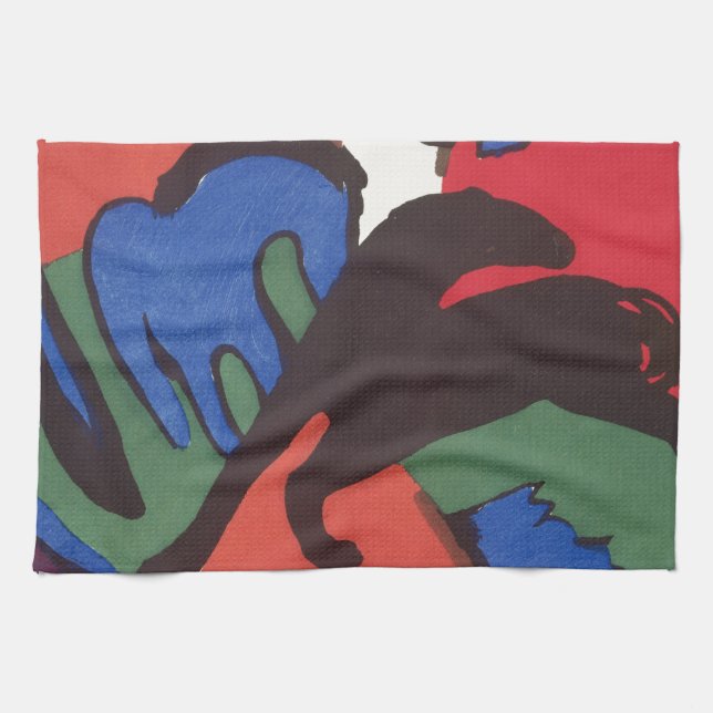 Wassily Kandinsky Franz Marc Blue Rider Painting Kitchen Towel (Horizontal)