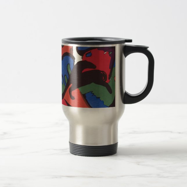 Wassily Kandinsky Franz Marc Blue Rider Painting Travel Mug (Right)