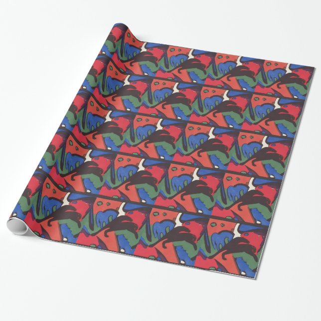 Wassily Kandinsky Franz Marc Blue Rider Painting Wrapping Paper (Unrolled)