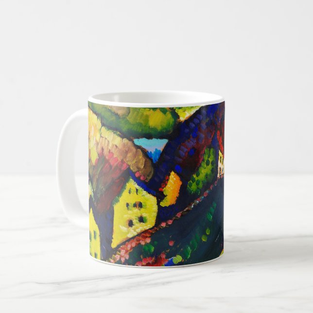Wassily Kandinsky Houses at Murnau. Expressionism Coffee Mug (Front Left)