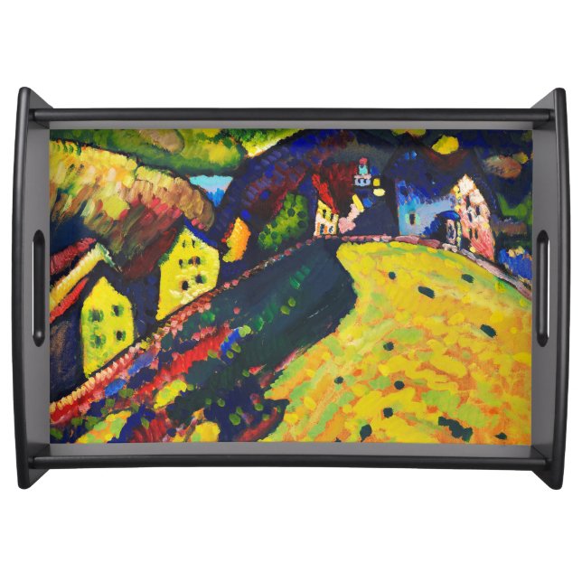 Wassily Kandinsky. Houses at Murnau. Expressionism Serving Tray (Front)