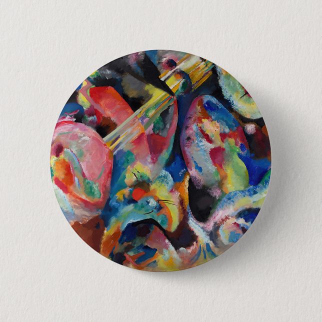 Wassily  Kandinsky Improvisation Flood (1914) Button (Front)