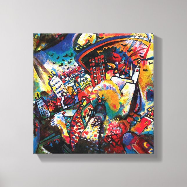 Wassily Kandinsky - Moscow Cityscape Abstract Art Canvas Print (Front)