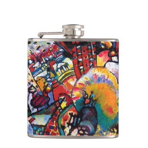 Wassily Kandinsky _ Moscow Cityscape Abstract Art Flask