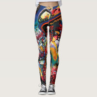 Wassily Kandinsky - Moscow Cityscape Abstract Art Leggings