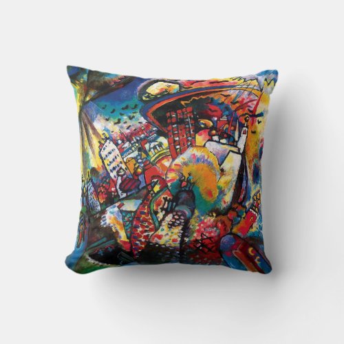Wassily Kandinsky _ Moscow Cityscape Abstract Art Throw Pillow