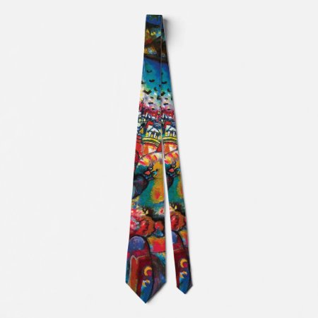 Wassily Kandinsky - Moscow Cityscape Abstract Art Tie