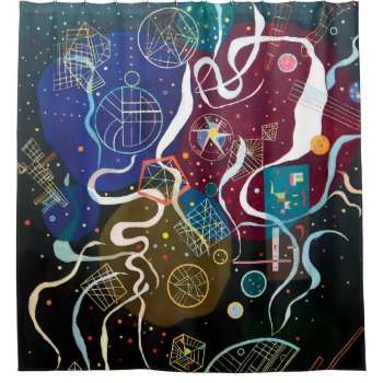 Wassily Kandinsky - Movement One Abstract Art Shower Curtain by ArtLoversCafe at Zazzle