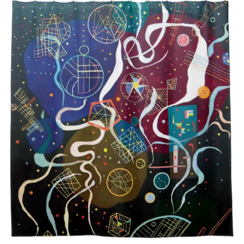 Wassily Kandinsky _ Movement One Abstract Art Shower Curtain