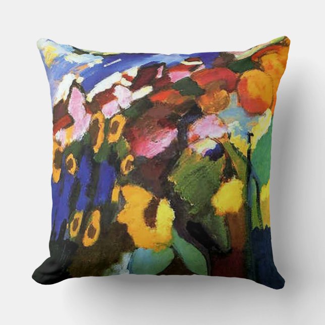 Wassily Kandinsky-Murnau Garden Throw Pillow (Front)