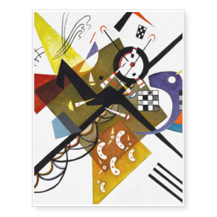 Wassily Kandinsky On White II Temporary Tattoos