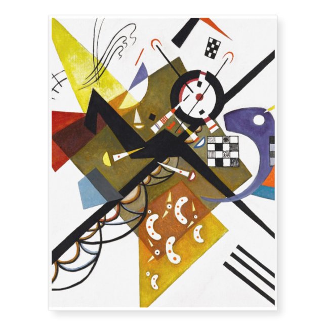 Wassily Kandinsky On White II Temporary Tattoos (Front)