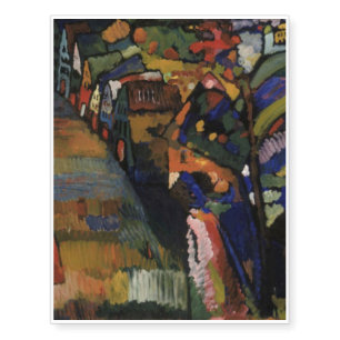 Wassily Kandinsky Painting with Houses Temporary Tattoos