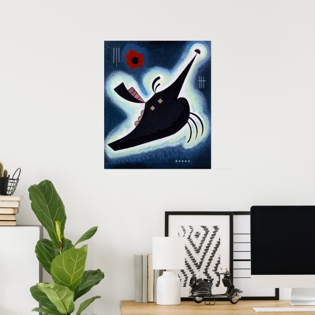 Wassily Kandinsky - Pointed Black. Poster (Home Office)