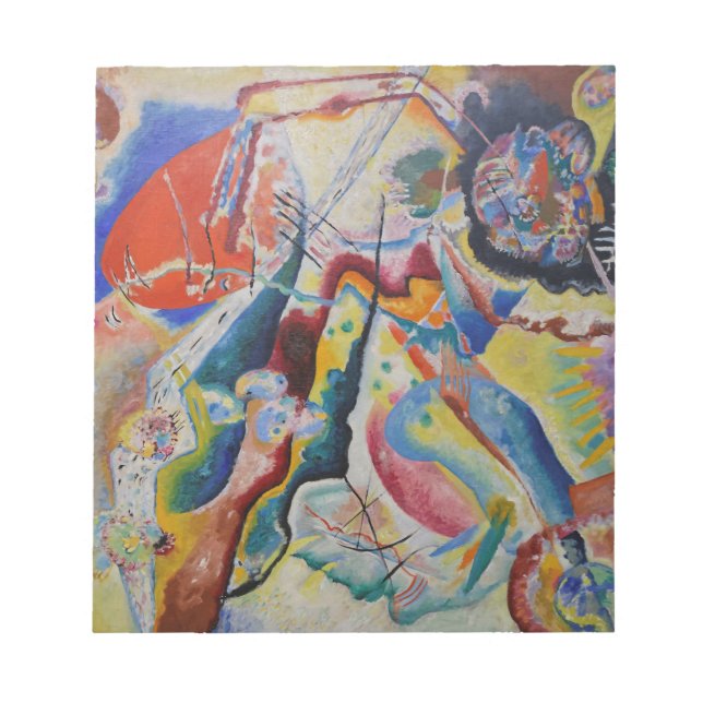 Wassily Kandinsky Red stain Classic Abstract Art Notepad (Front)