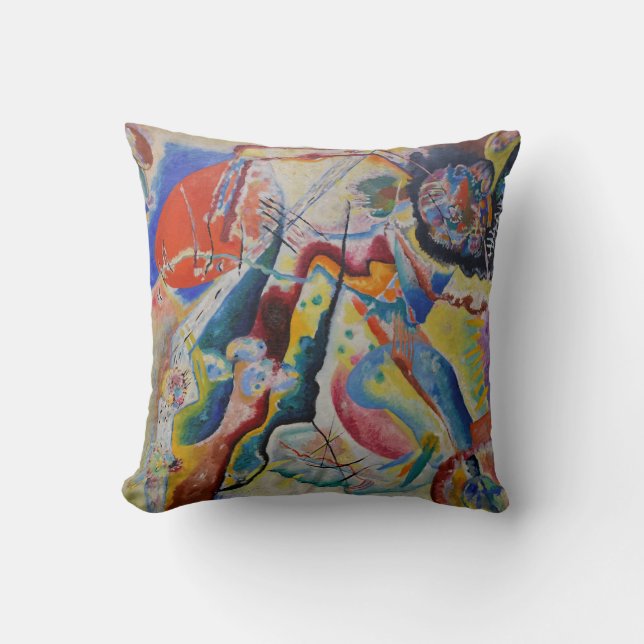 Wassily Kandinsky Red stain Classic Abstract Art Throw Pillow (Front)