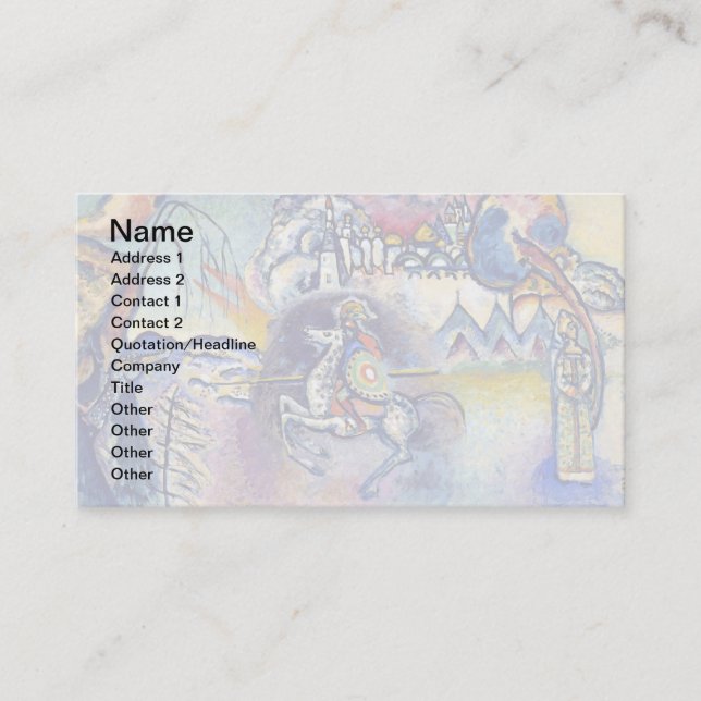 Wassily Kandinsky - Saint George & The Horsemen Business Card (Front)