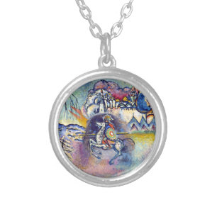 Wassily Kandinsky - Saint George & The Horsemen Silver Plated Necklace