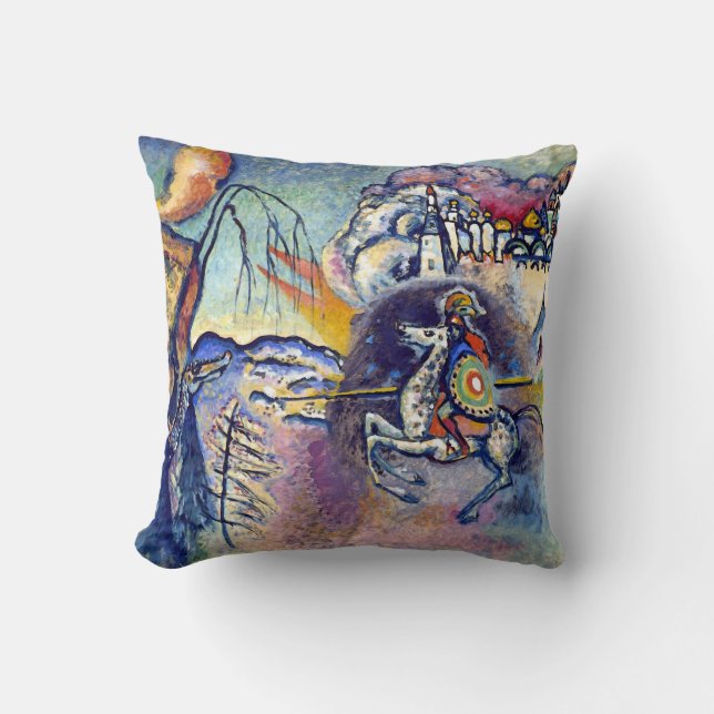 Wassily Kandinsky - Saint George & The Horsemen Throw Pillow (Front)