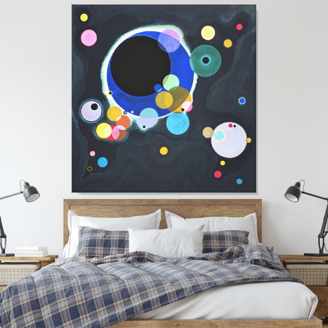 Wassily Kandinsky - Several Circles (1926) Canvas Print (Insitu(Bedroom))