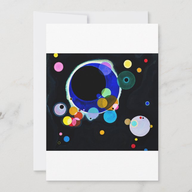 Wassily Kandinsky - Several Circles Invitation (Front)