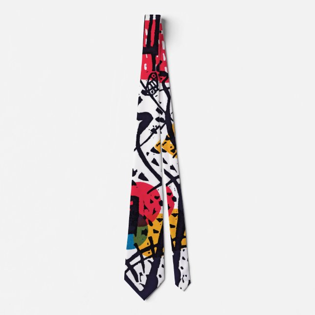 Wassily Kandinsky - Small Worlds V Abstract Art Neck Tie (Front)