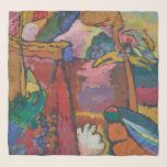 Wassily Kandinsky, Study for Improvisation V Scarf<br><div class="desc">Scarf with the Wassily Kandinsky art painting called "Study for Improvisation V". "Study for Improvisation V" painting is a painting with red, pink, yellow, orange, blue, and green colors. Customizable.</div>