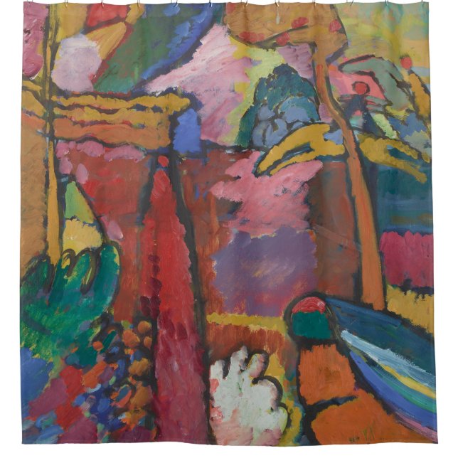Wassily Kandinsky, Study for Improvisation V Shower Curtain (Front)
