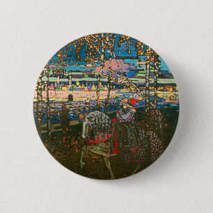 Wassily Kandinsky The Riding Couple Russian Art Button